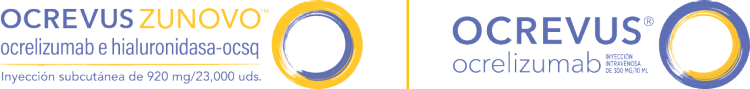 OCREVUS® (ocrelizumab) inyección IV de 300 mg/10 ml y OCREVUS ZUNOVO (ocrelizumab e hialuronidasa-ocsq) Inyección subcutánea de 920 mg 